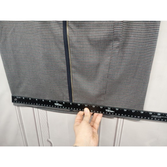 NWT Nordstrom Rack Susina Designer Mini Skirt SZ 10P Navy Indigo Plaid Full Zip - Picture 8 of 16